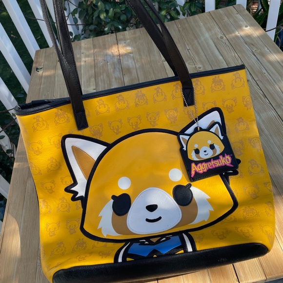 Loungefly Aggretsuko Black and Yellow Tote - Picture 12 of 12